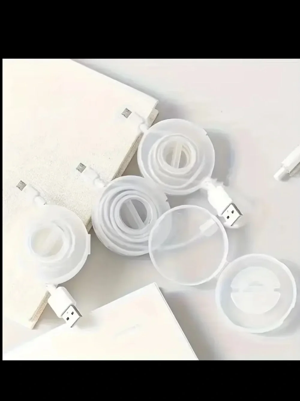 4 Retractable Cable Charger Organizer